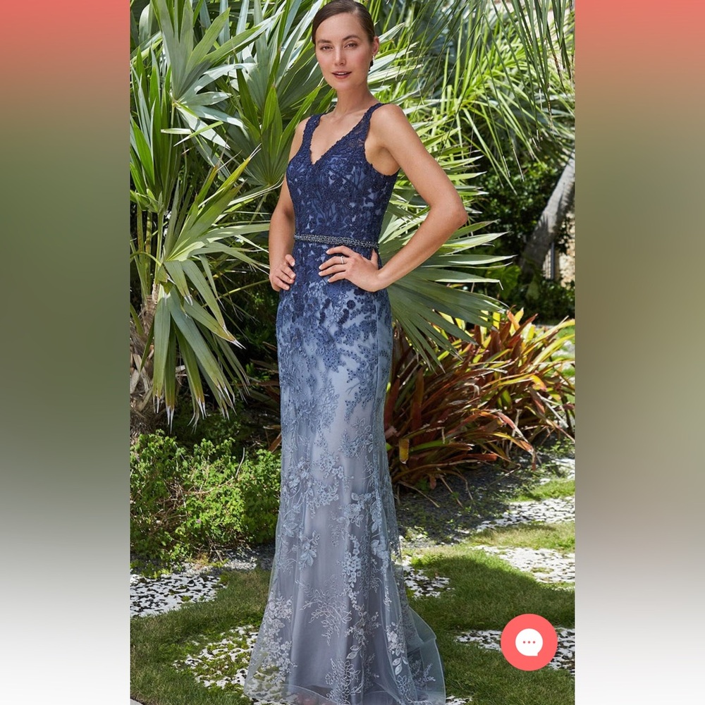Montage by Mon Cheri Blue Ombré gown